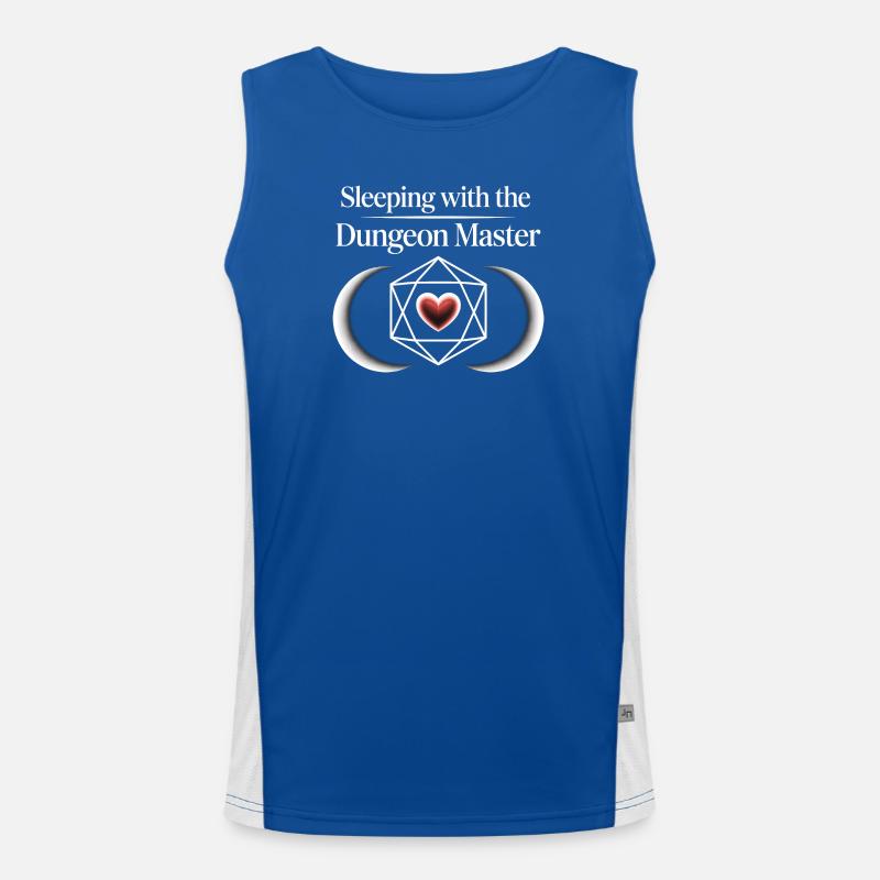 Sleeping with the D*ngeon Master - Funny D'n'D Men's Functional Contrast Tank Top 