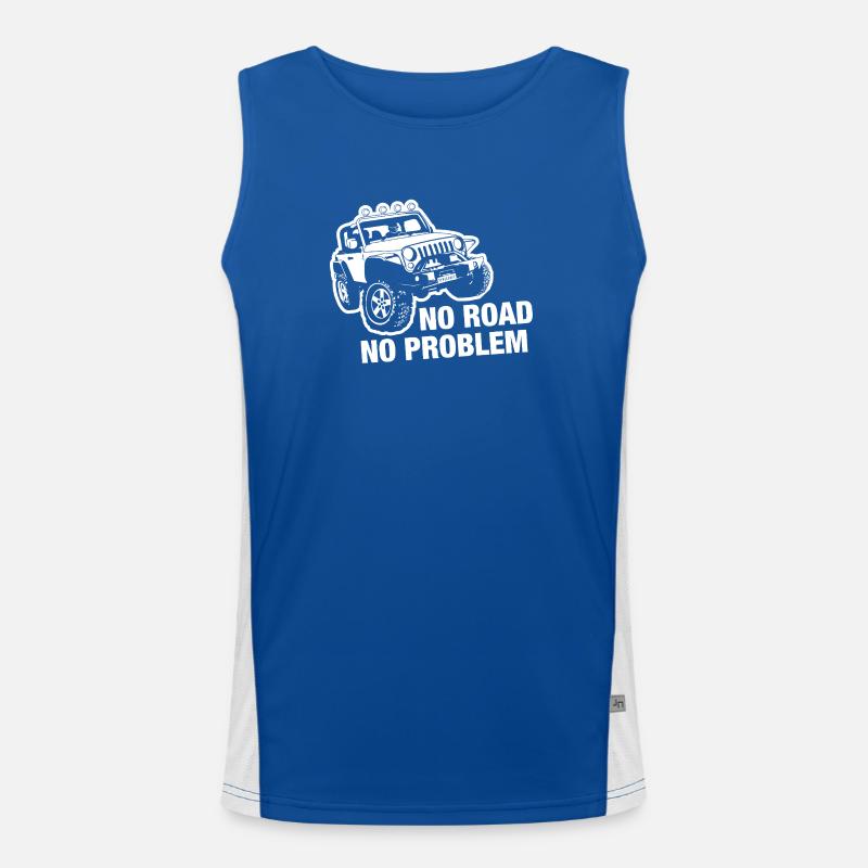 No Road - No Problem | Jeeper | Off-road Men's Functional Contrast Tank Top 