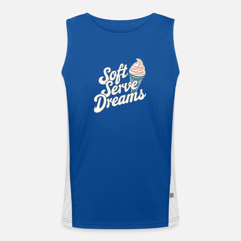 Soft Serve Dreams – Retro Eiscreme Men's Functional Contrast Tank Top 