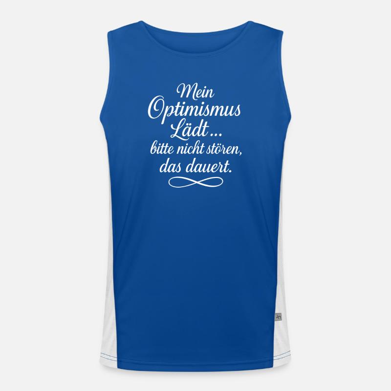 Mon optimisme invite ne dérange pas Débardeur respirant contrasté Homme 