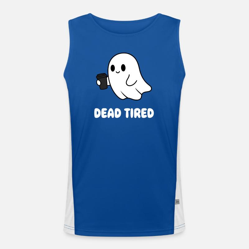 Kaffeegeist Müder Geist mit Becher Funktionelles Kontrast-Tank Top für Männer 