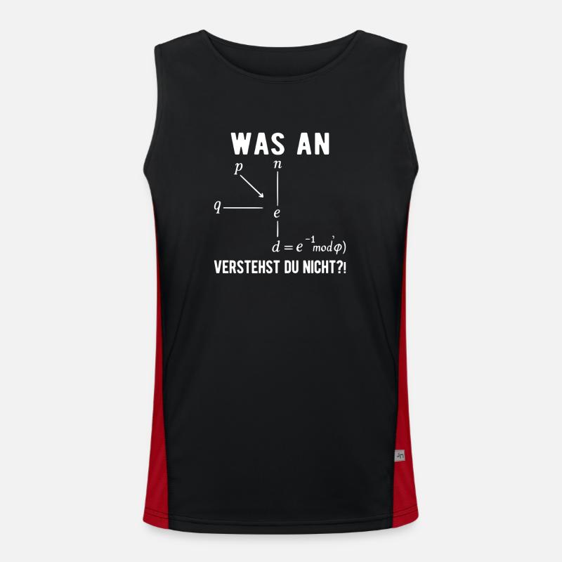 Informatiker Programmierer Computer Nerd Spruch - Funktionelles Kontrast-Tank Top für Männer - Schwarz/Rot