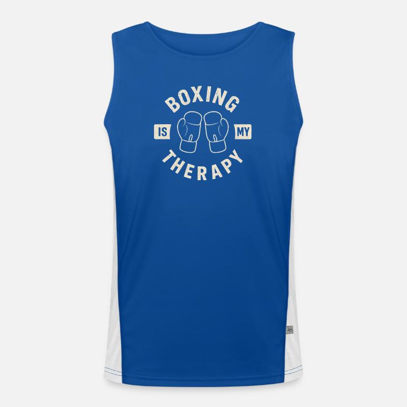 Conception rétro des gants de boxe pour la thérapie de boxe Débardeur respirant contrasté Homme 
