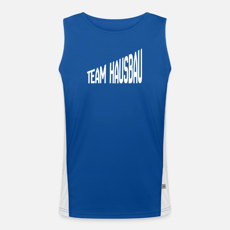 Team Hausbau Funktionelles Kontrast-Tank Top für Männer 