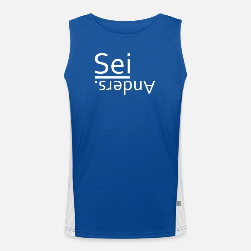 Sei anders Funktionelles Kontrast-Tank Top für Männer 