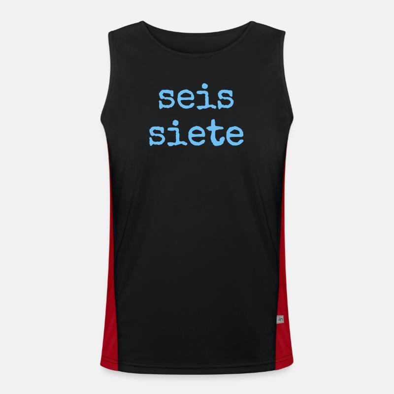 Seis Siete – Spanisch 67 Funktionelles Kontrast-Tank Top für Männer 