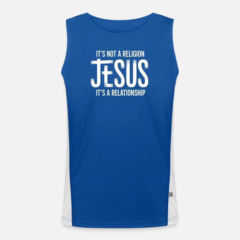 Ce n’est pas une religion, c’est une relation, Jésus Débardeur respirant contrasté Homme 