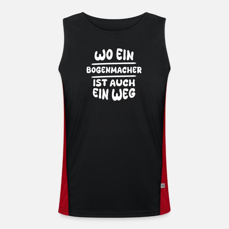 Bow maker Bow maker - Men's Functional Contrast Tank Top  - black/red