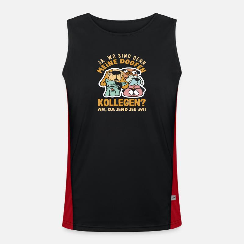 My stupid colleagues There they are office work Men's Functional Contrast Tank Top 