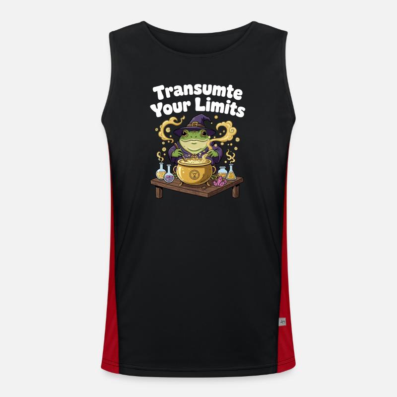 Transmute Borders – Frog Spell - Men's Functional Contrast Tank Top  - black/red