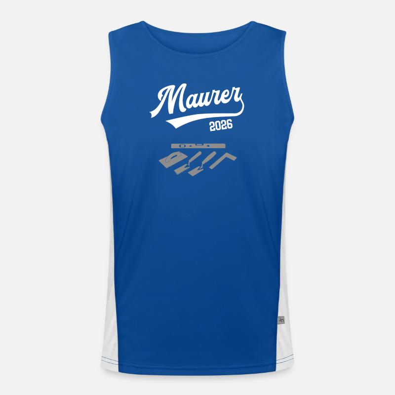 Bricklayer 2026 Apprenticeship Profession Masonry Trainee Men's Functional Contrast Tank Top 