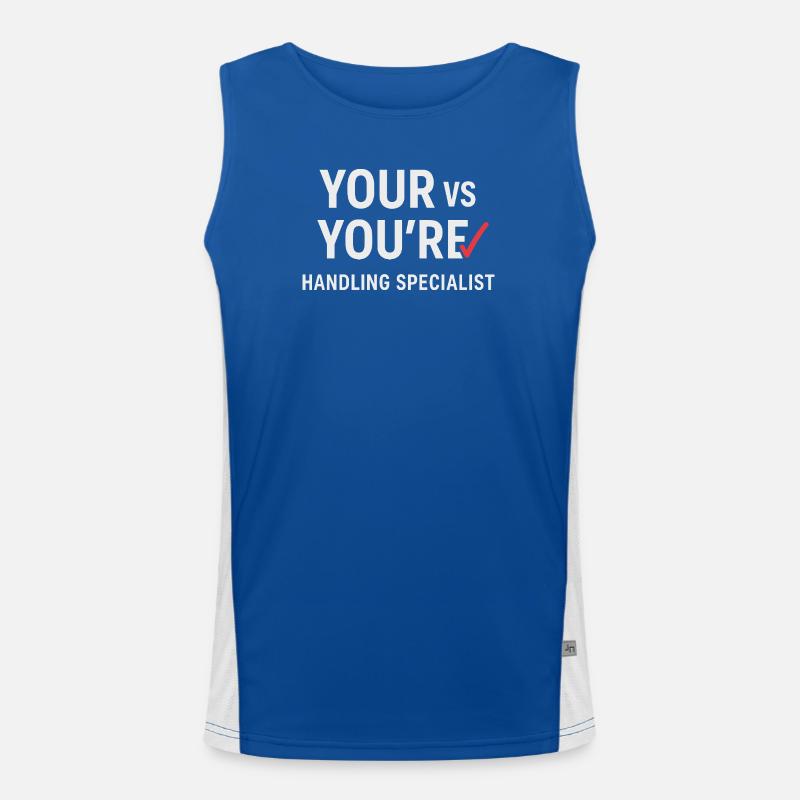 Grammatik Oxford Comma Language Rules Funktionelles Kontrast-Tank Top für Männer 
