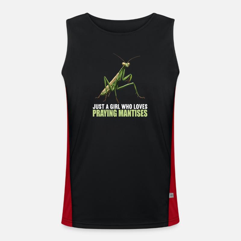 Praying mantises Praying mantis - Men's Functional Contrast Tank Top  - black/red