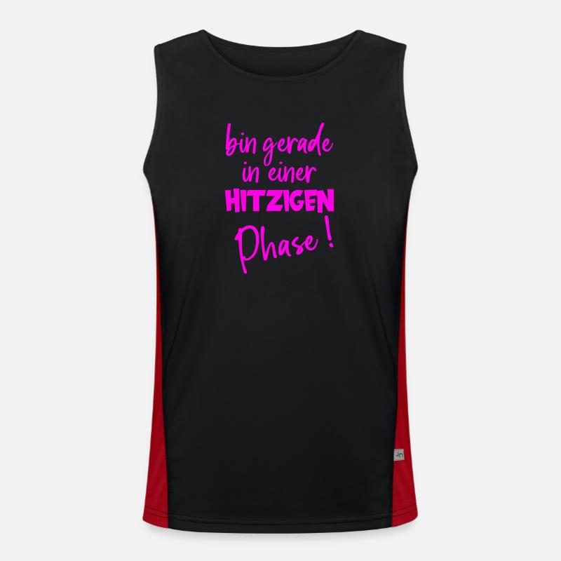 Heated phase – humor during menopause Men's Functional Contrast Tank Top 