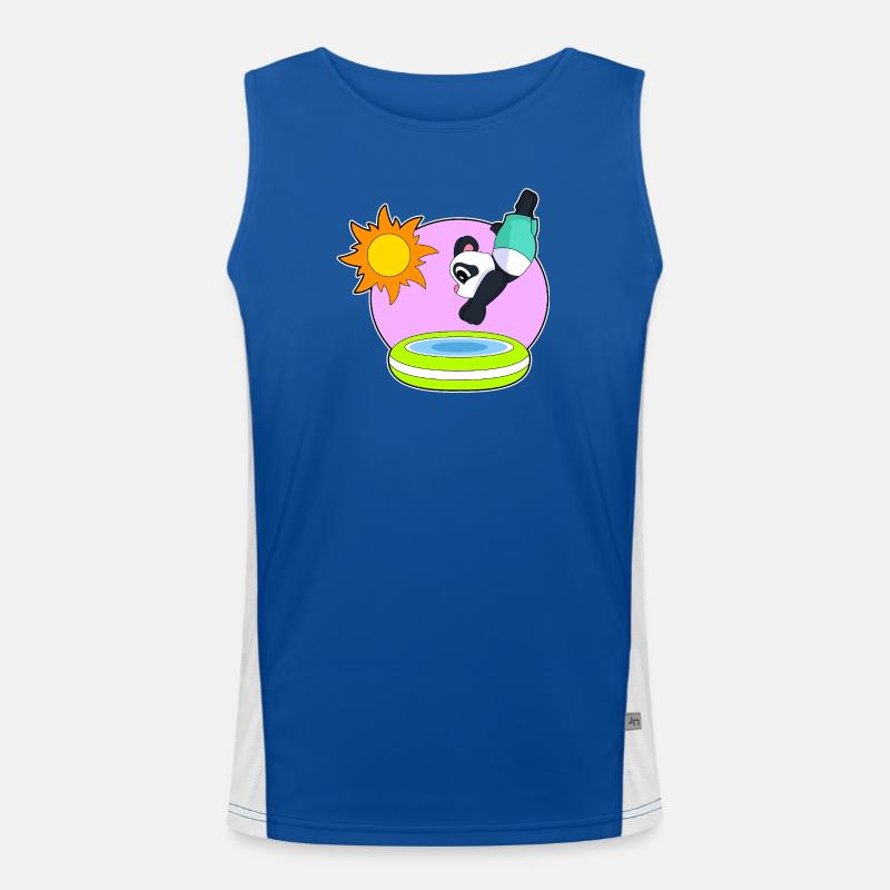 Été de la piscine Panda Débardeur respirant contrasté Homme 