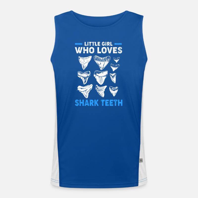 Sharks Shark Tooth Teeth Shark Teeth Men's Functional Contrast Tank Top 