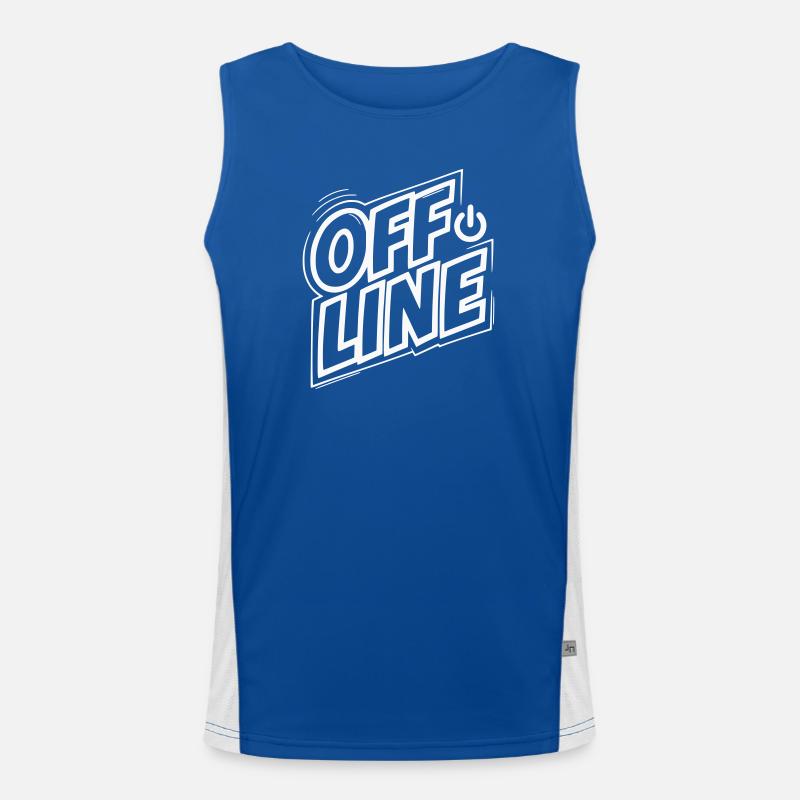 Offline Modus Retro Funktionelles Kontrast-Tank Top für Männer 