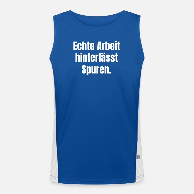 Real work leaves its mark Men's Functional Contrast Tank Top 