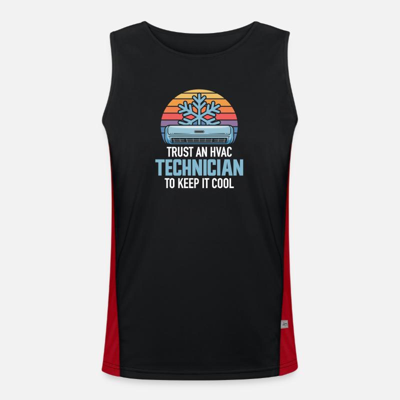 HVAC Techniker Retro Klima Experte Design Profis Funktionelles Kontrast-Tank Top für Männer 