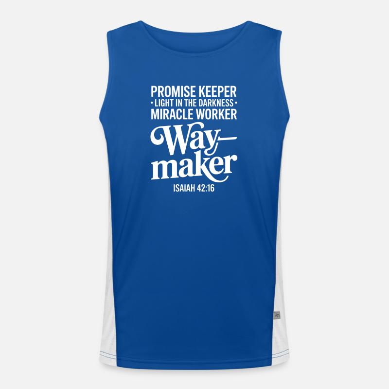 Waymaker Versprechensverse Funktionelles Kontrast-Tank Top für Männer 