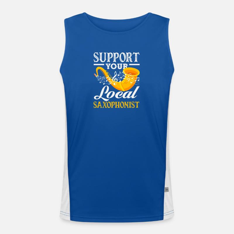 Support your local saxophonist Men's Functional Contrast Tank Top 