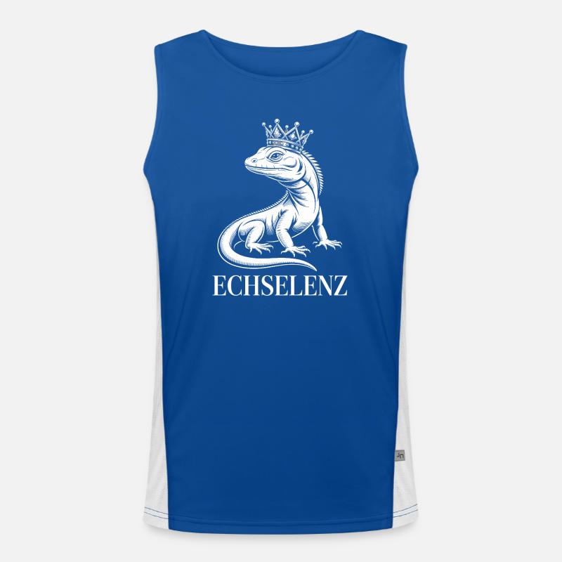 Echselenz Lustige Echse Funktionelles Kontrast-Tank Top für Männer 