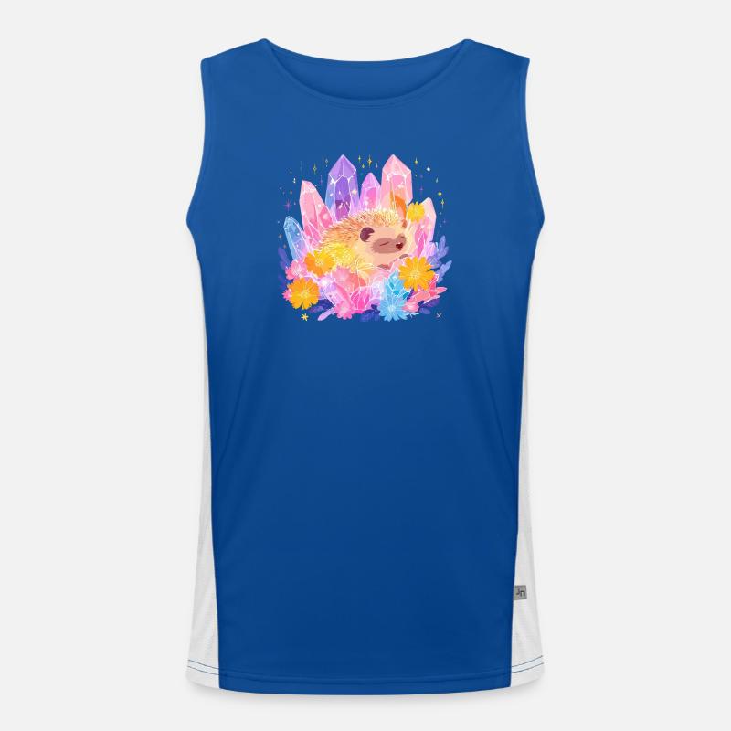 Petit hérisson dans le jardin de cristal Débardeur respirant contrasté Homme 