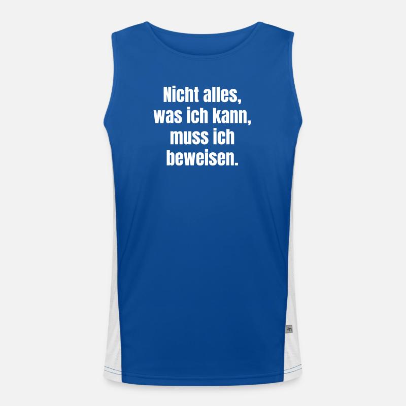 Don't Prove Everything Bold Typo Statement Men's Functional Contrast Tank Top 