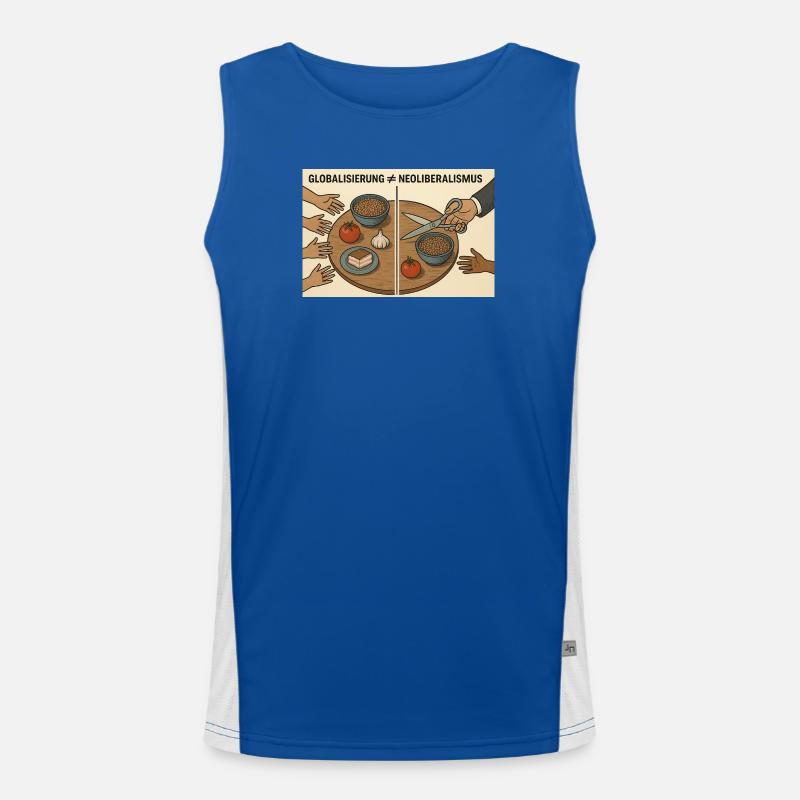 Globalization vs Neoliberalism Men's Functional Contrast Tank Top 