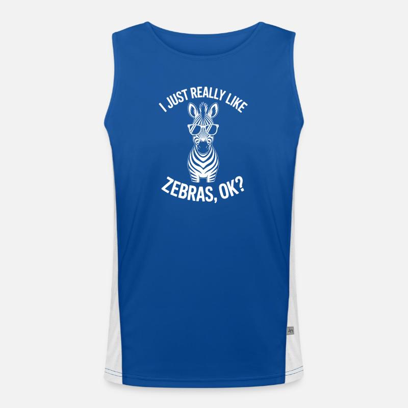 Zebra Spruch Lustiges Zebra Geschenk Funktionelles Kontrast-Tank Top für Männer 