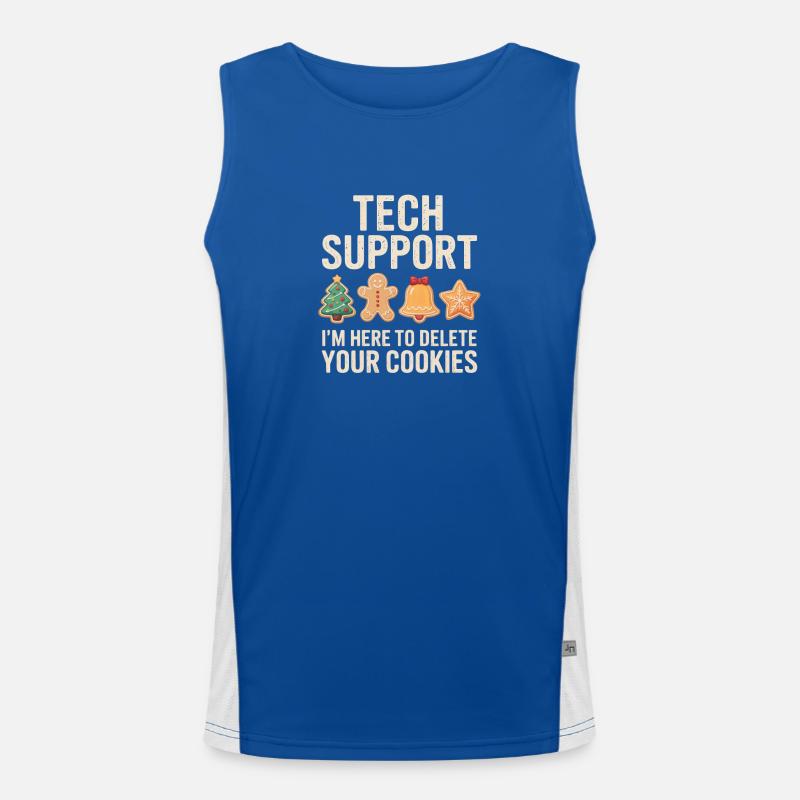 Tech Support Cookies Joke Tee Men's Functional Contrast Tank Top 