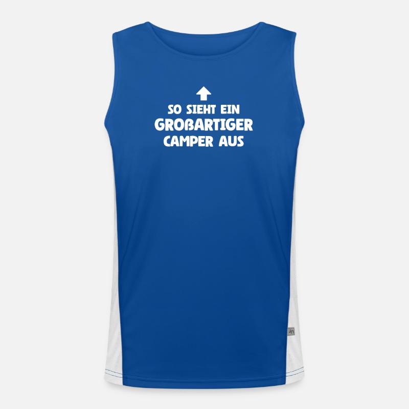 So sieht ein großartiger Camper aus Funktionelles Kontrast-Tank Top für Männer 
