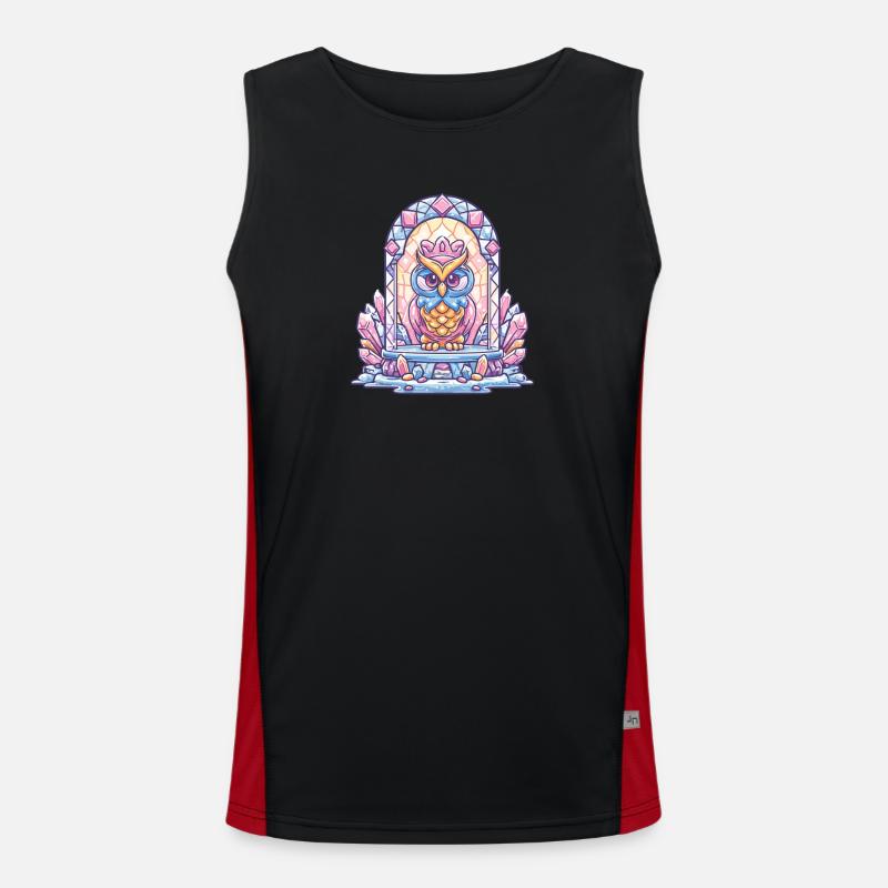 Kristall-Eulenthron Funktionelles Kontrast-Tank Top für Männer 