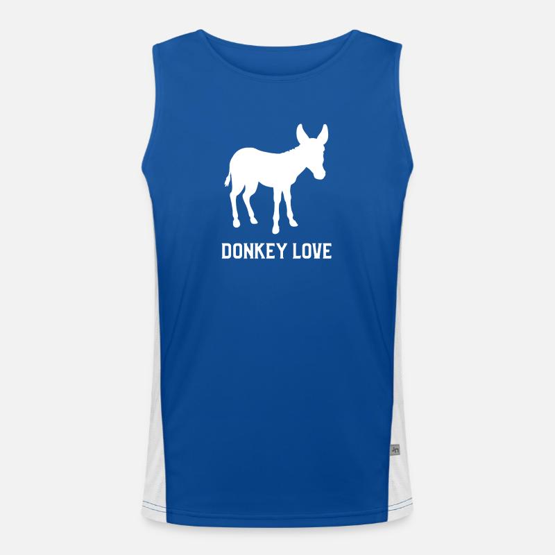 Esel Liebe Funktionelles Kontrast-Tank Top für Männer 