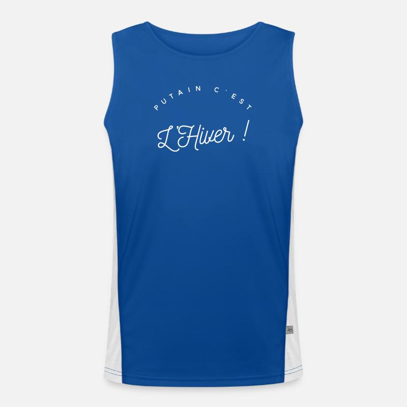 Nervenkitzel einer Wintersaison Funktionelles Kontrast-Tank Top für Männer 