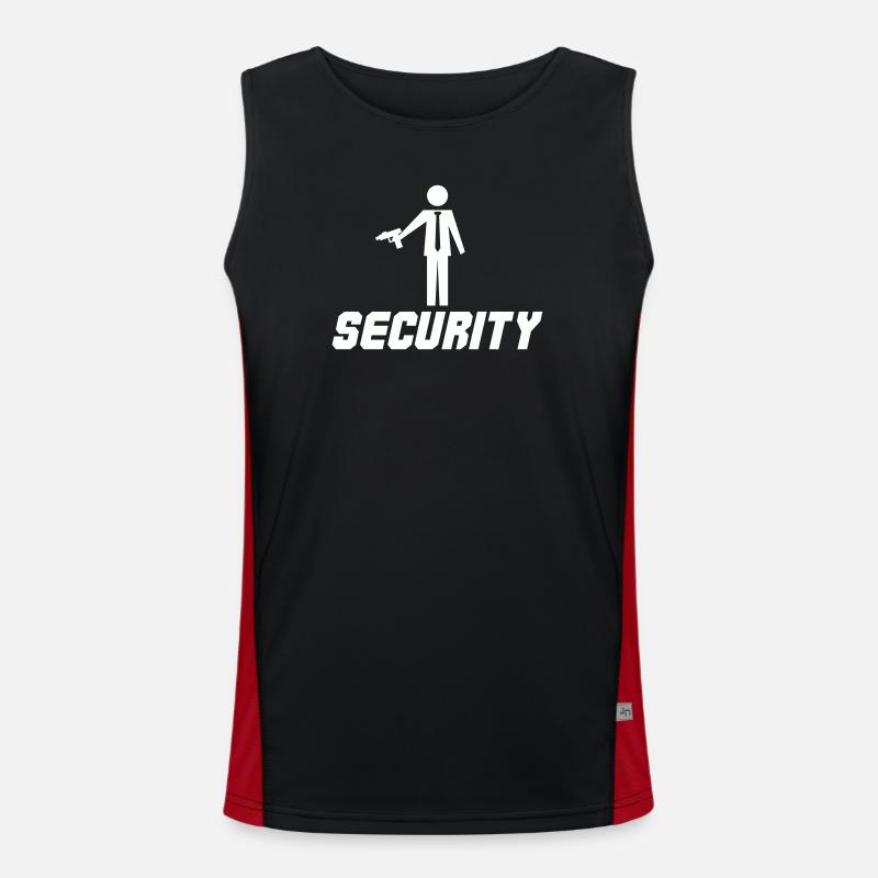 Security with a weapon - Men's Functional Contrast Tank Top - black/red