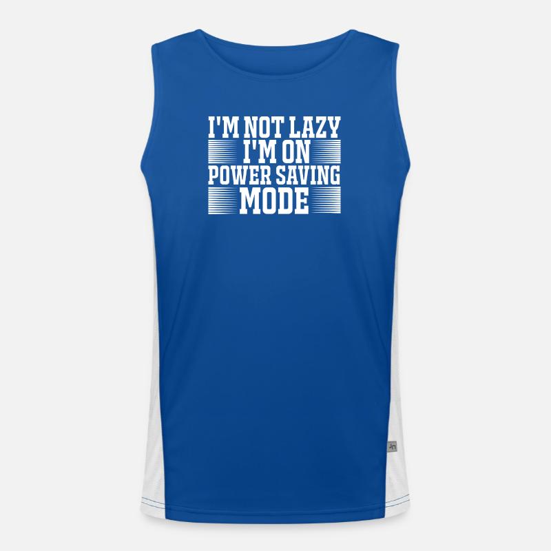 Not lazy power saving mode Men's Functional Contrast Tank Top 