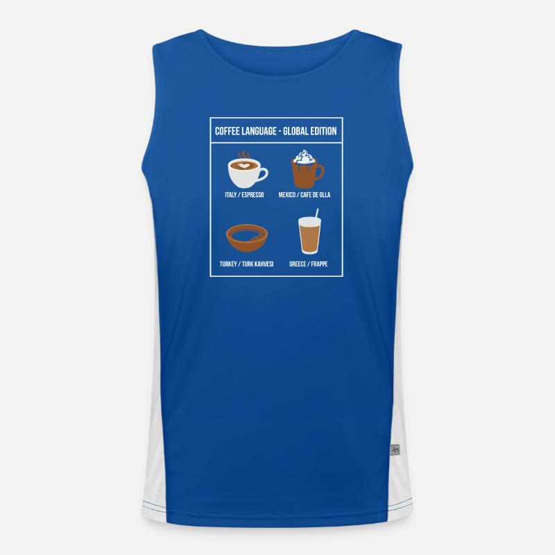 Coffee Language Global Edition Men's Functional Contrast Tank Top 