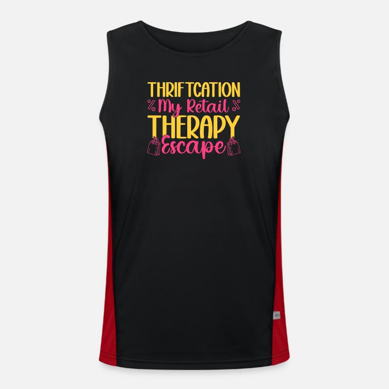 Thrift Shopper Thriftcation My Retail Thrift Store Funktionelles Kontrast-Tank Top für Männer 