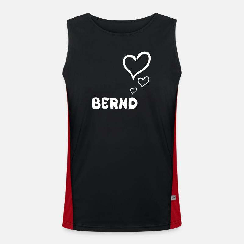 Bernd as a first name - Men's Functional Contrast Tank Top  - black/red