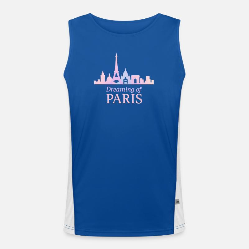 Paris Dream Silhouette Men's Functional Contrast Tank Top 