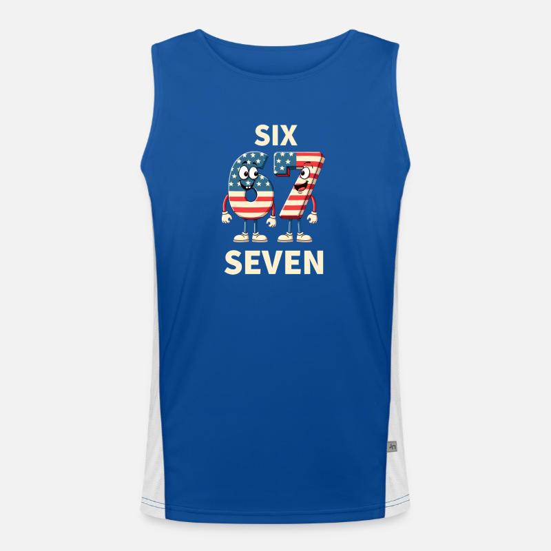 US Flag 67 Memes Six Seven Débardeur respirant contrasté Homme 