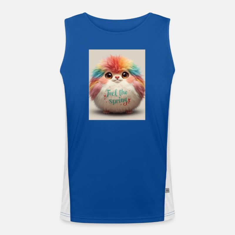Fühle das Frühlingsplüsch-Tier Funktionelles Kontrast-Tank Top für Männer 