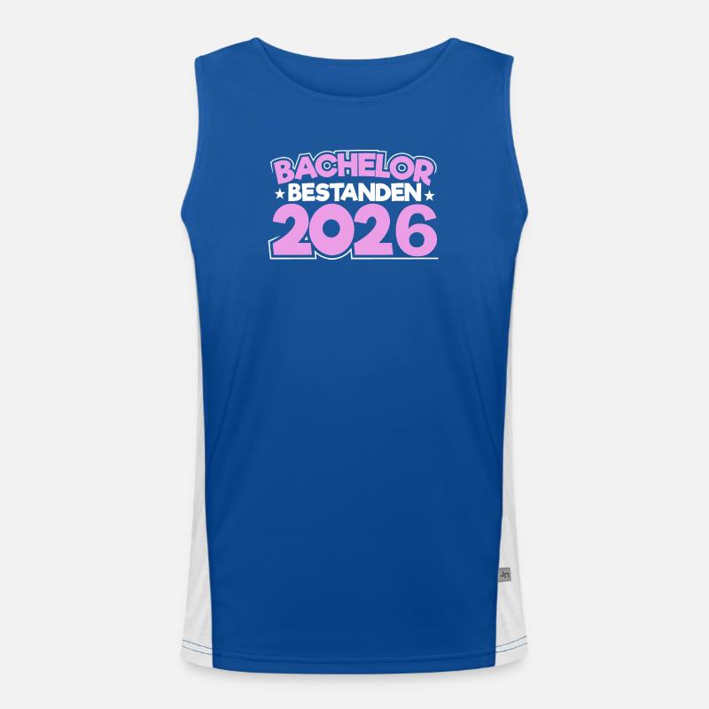 Bachelor 2026 Abschluss Promotion Sponsion Funktionelles Kontrast-Tank Top für Männer 