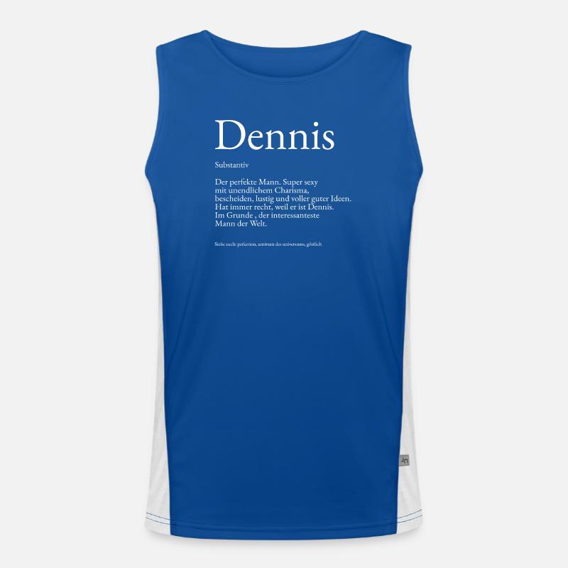 Explication du dictionnaire Dennis Prénom Dennis Débardeur respirant contrasté Homme 