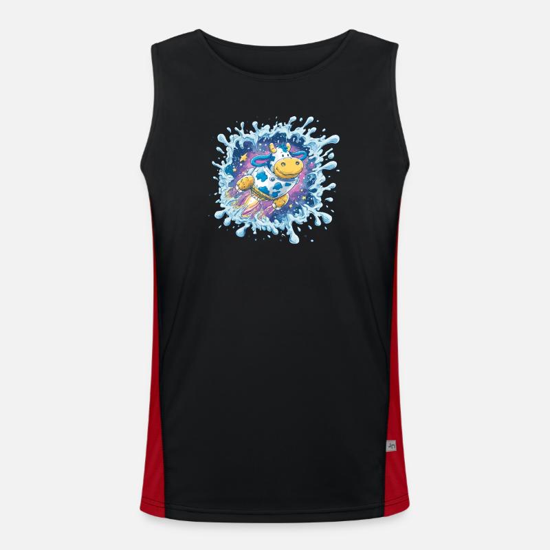 Éclaboussure de Vache Spatiale Débardeur respirant contrasté Homme 