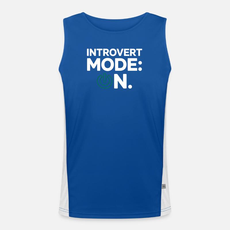 Introvert Mode ON – Funny Saying Men's Functional Contrast Tank Top 