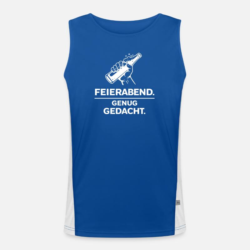 Closing time. Enough thought. Men's Functional Contrast Tank Top 