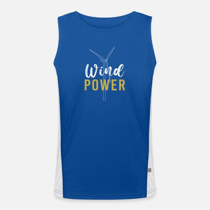 Windrad Windenergie Windkraft Funktionelles Kontrast-Tank Top für Männer 