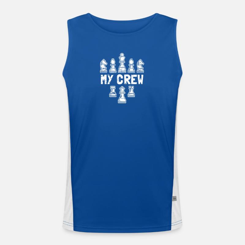 My Crew Chess Pieces Strategy Board Game Art Funktionelles Kontrast-Tank Top für Männer 